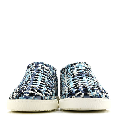 Hermes Silk Nappa Woven Festival Des Amazones Oxygene Sneakers 36.5 Multicolor Bleu Ciel 3 of 12
