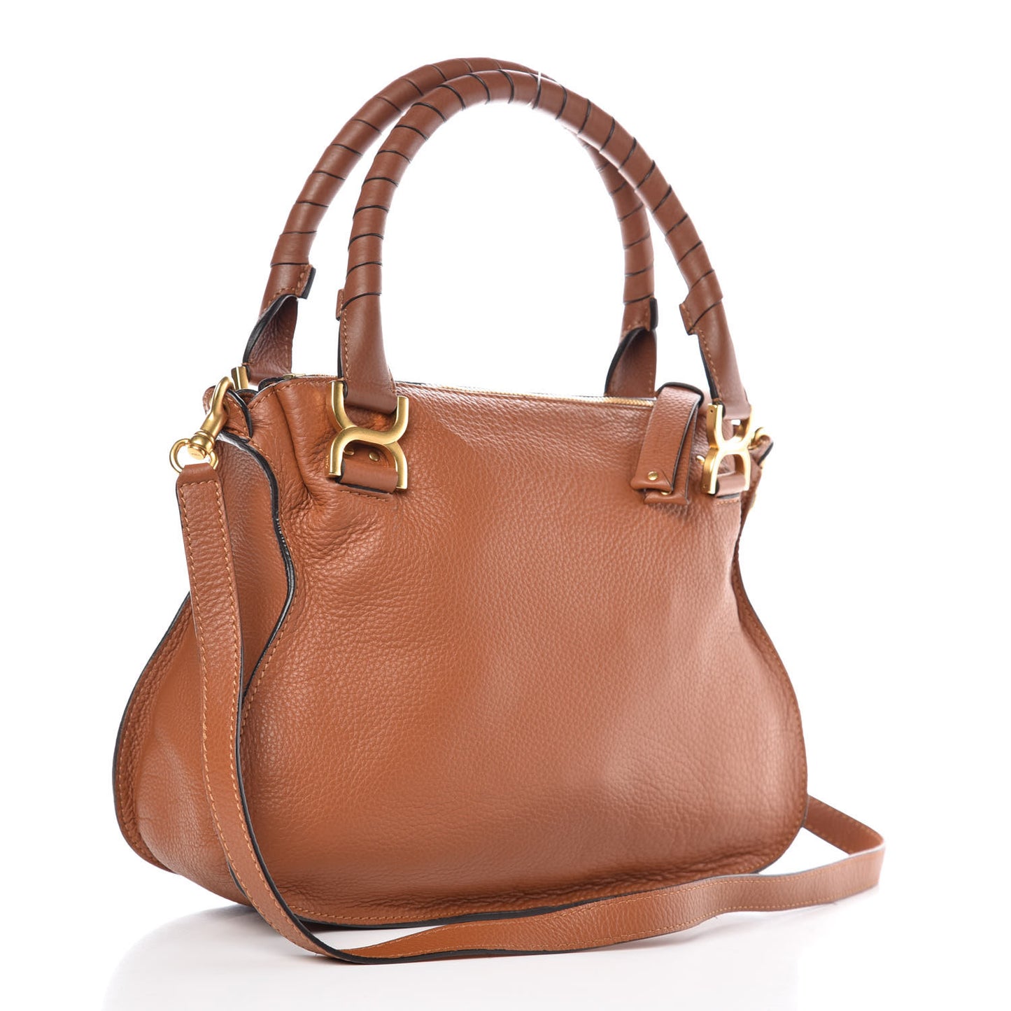 Calfskin Medium Marcie Satchel Tan