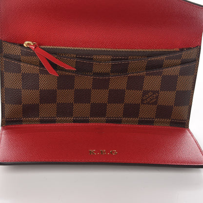 Louis Vuitton Damier Ebene Josephine Wallet Red 7 of 11
