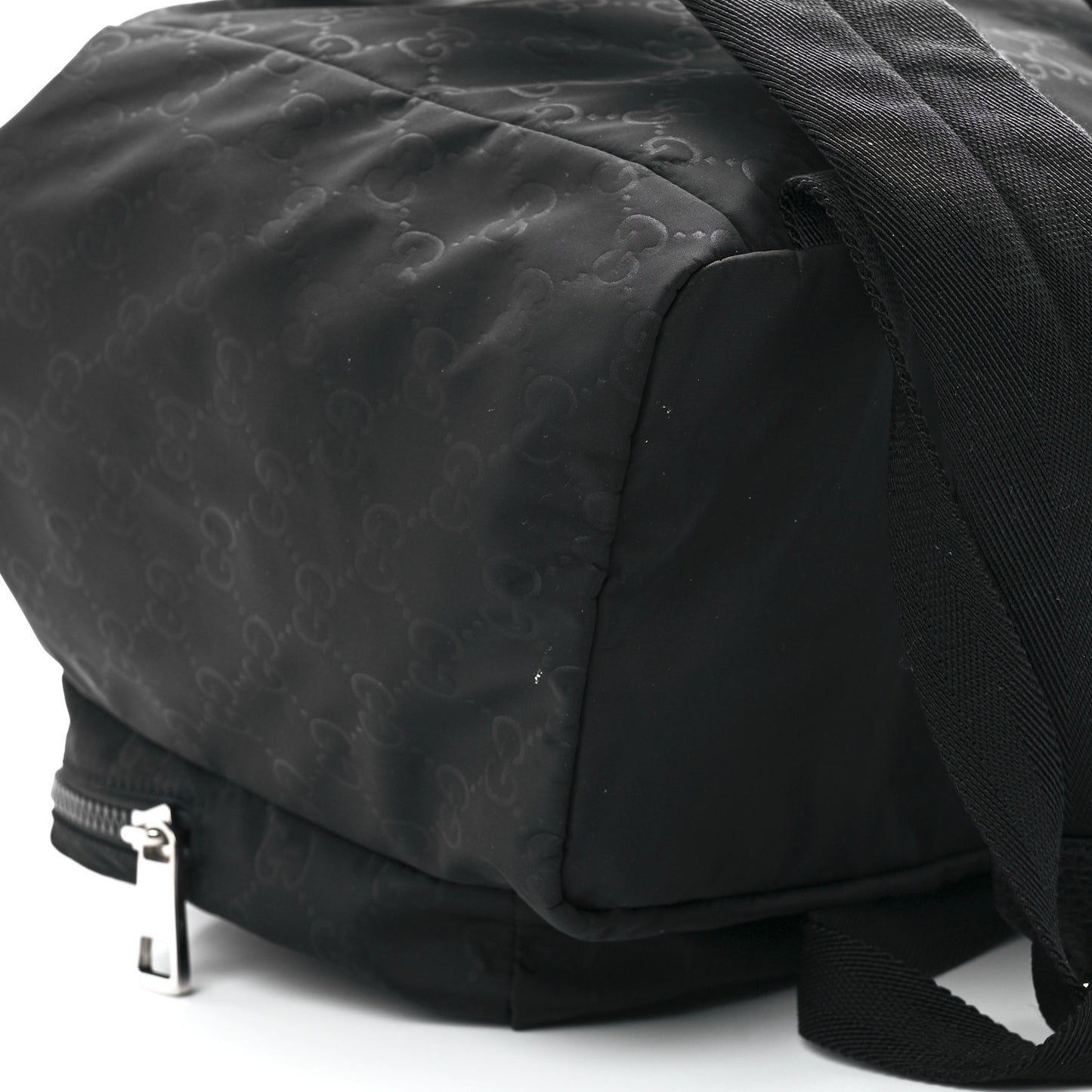 Nylon Monogram Medium Light Single Buckle Backpack Black