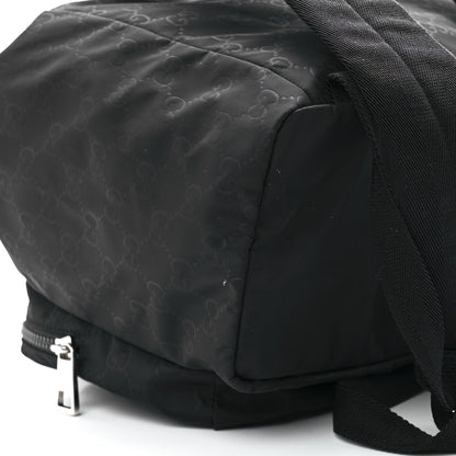 Gucci Nylon Monogram Medium Light Single Buckle Backpack Black 11 of 12