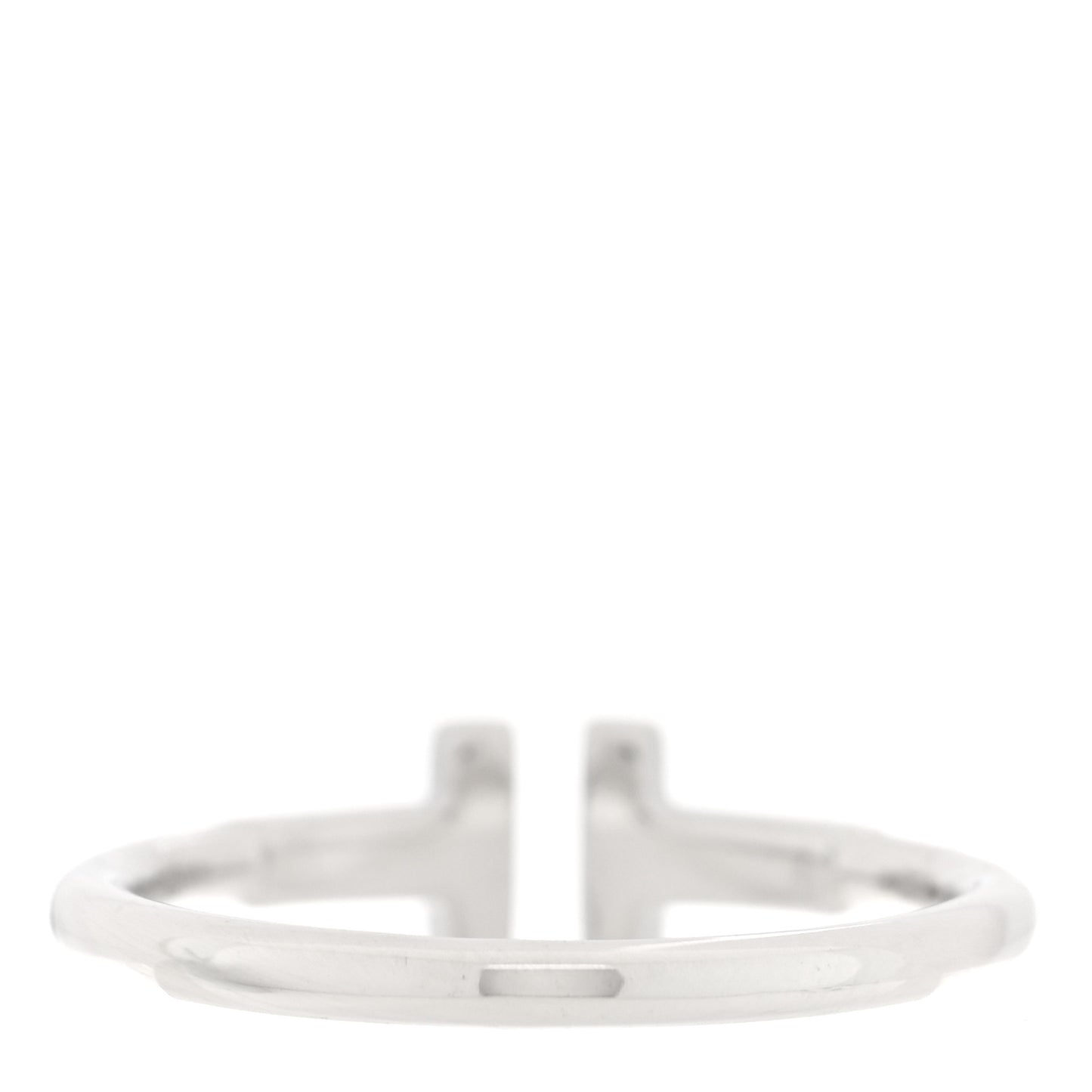 18K White Gold T Wire Ring 54 6.75