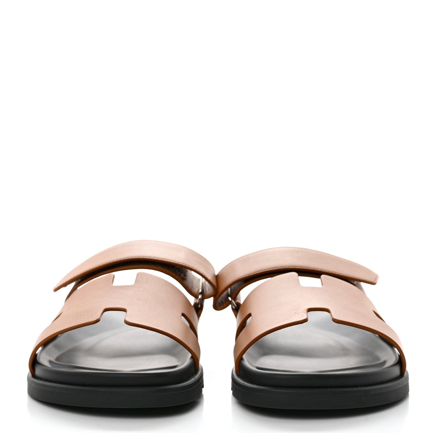 Hermes Calfskin Mens Chypre Sandals 44.5 Naturel 2 of 9