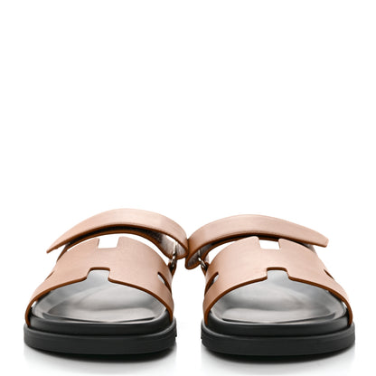 Hermes Calfskin Mens Chypre Sandals 44.5 Naturel 2 of 9