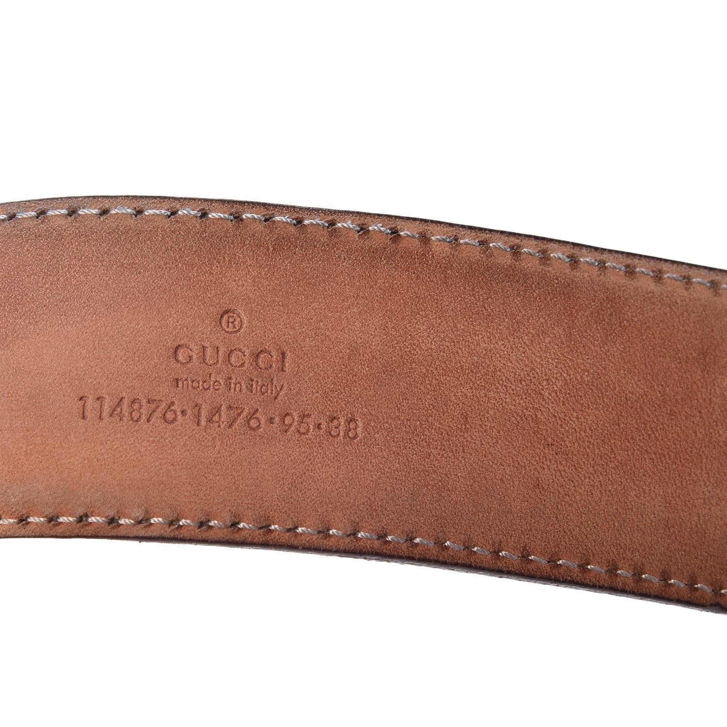 Gucci Guccissima Interlocking G Belt 95 38 Silver 4 of 11