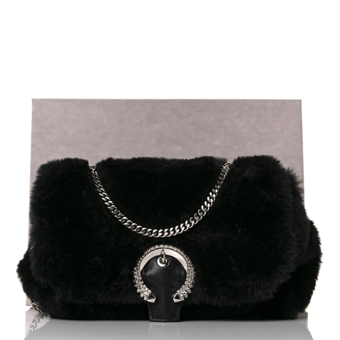 Faux Fur Madeline Mini Bag Black