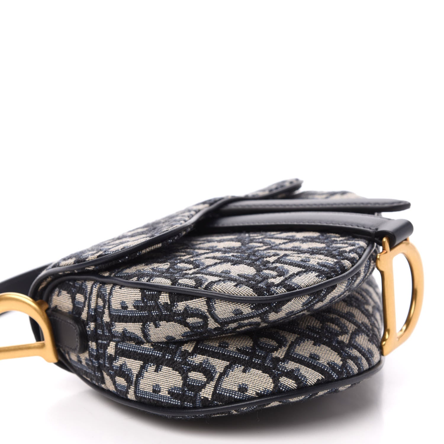 Christian Dior Oblique Mini Saddle Bag Blue 8 of 11