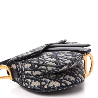 Christian Dior Oblique Mini Saddle Bag Blue 8 of 11