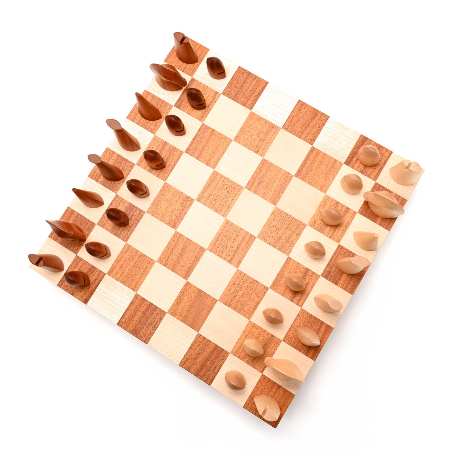 Sycamore Mahogany Lambskin Chess Game