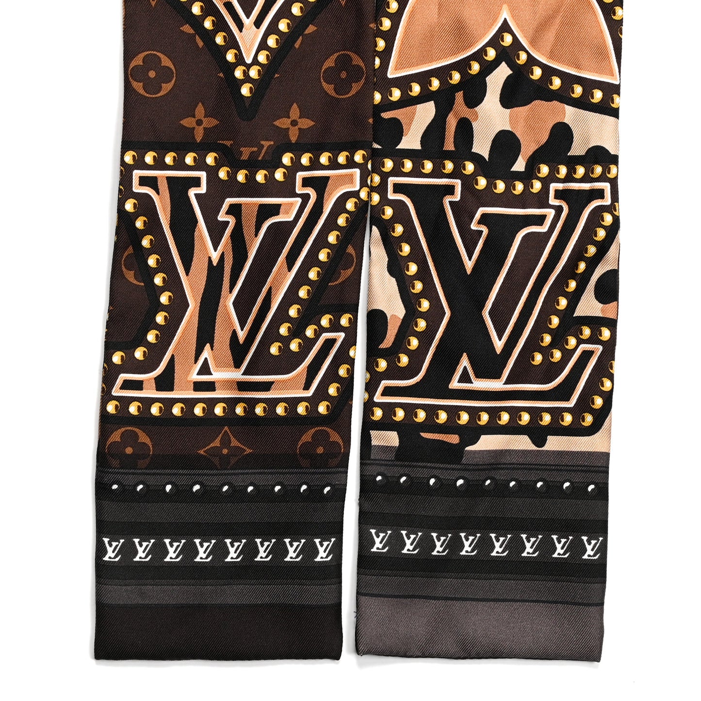 Silk Monogram LV World Bandeau Brown