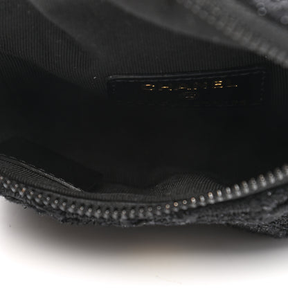 Chanel Tweed Lambskin Quilted Arm Coin Purse Black 5 of 8