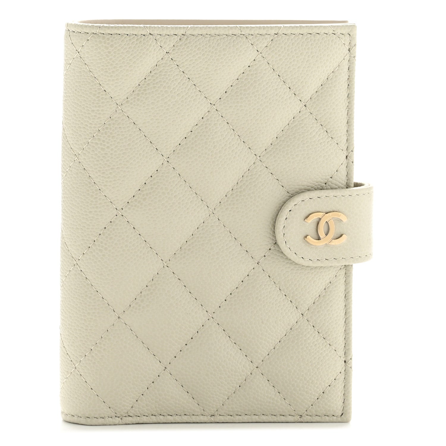 Chanel Caviar Quilted Passport Holder Light Grey 1 of 8