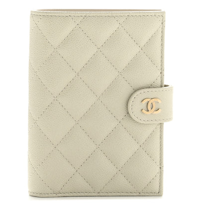 Chanel Caviar Quilted Passport Holder Light Grey 1 of 8