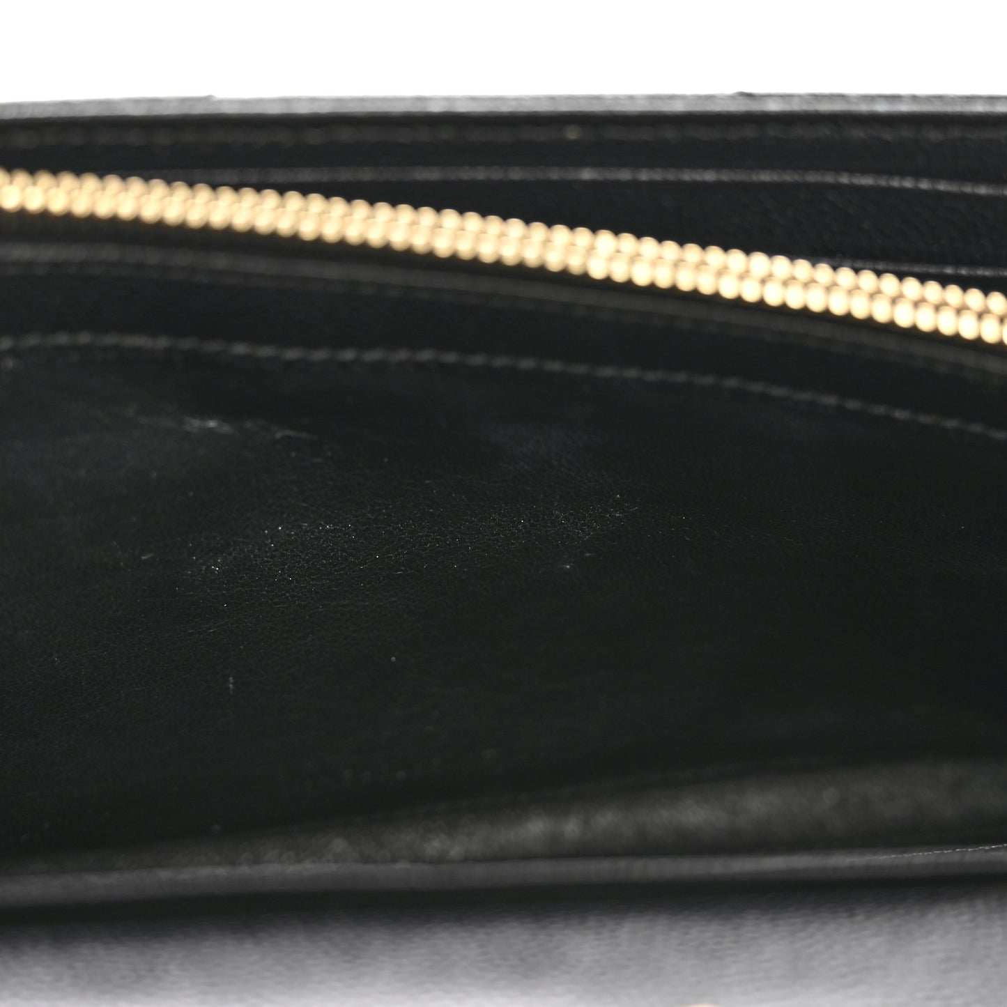 Grain De Poudre Matelasse Chevron Monogram Chain Wallet Black