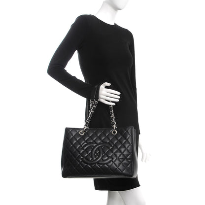 Chanel Caviar Quilted Grand Shopping Tote GST Black 2 of 7