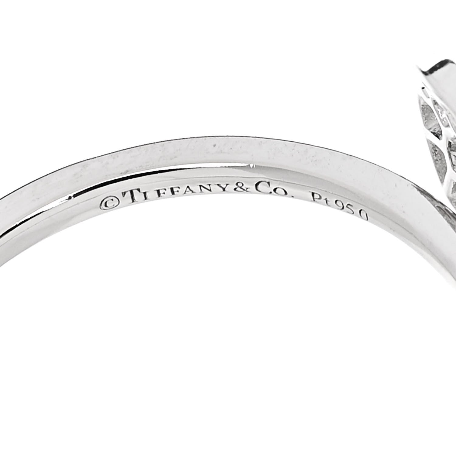 Tiffany Platinum Diamond Tanzanite Paper Flowers Ring 54 7 5 of 6