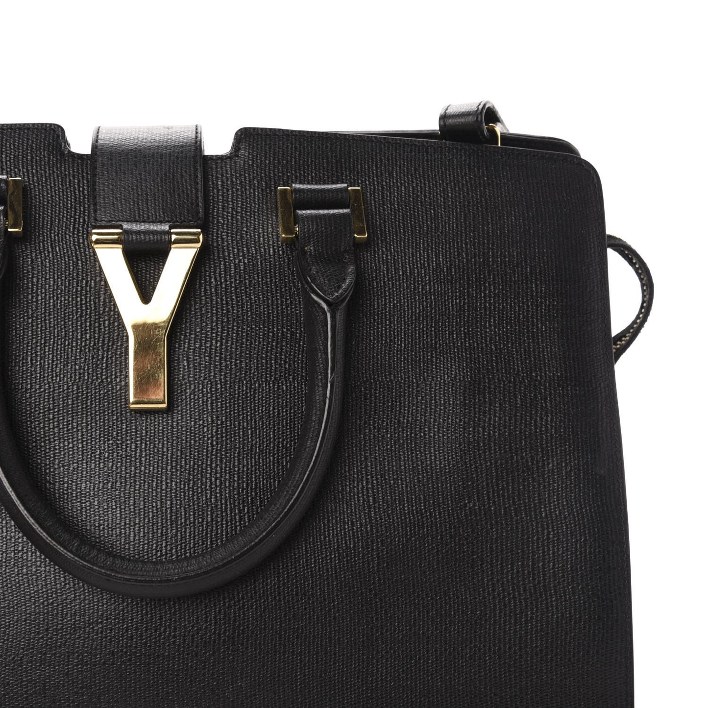 Textured Calfskin Small Classic Y Cabas Black