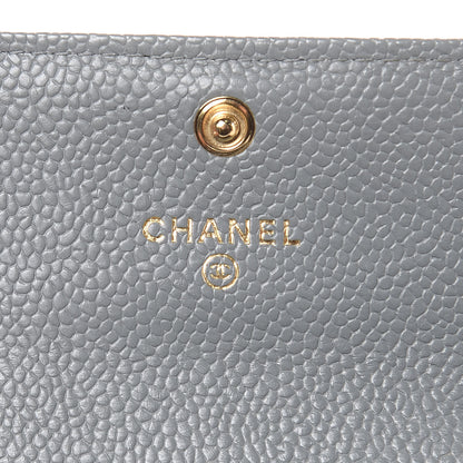 Chanel Caviar Quilted Boy Flap Card Holder Wallet Grey 6 of 12