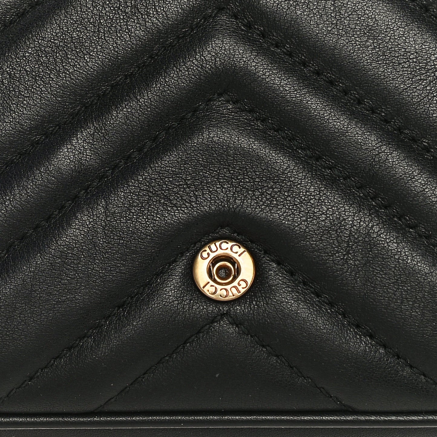Calfskin Matelasse Super Mini GG Marmont Shoulder Bag Black