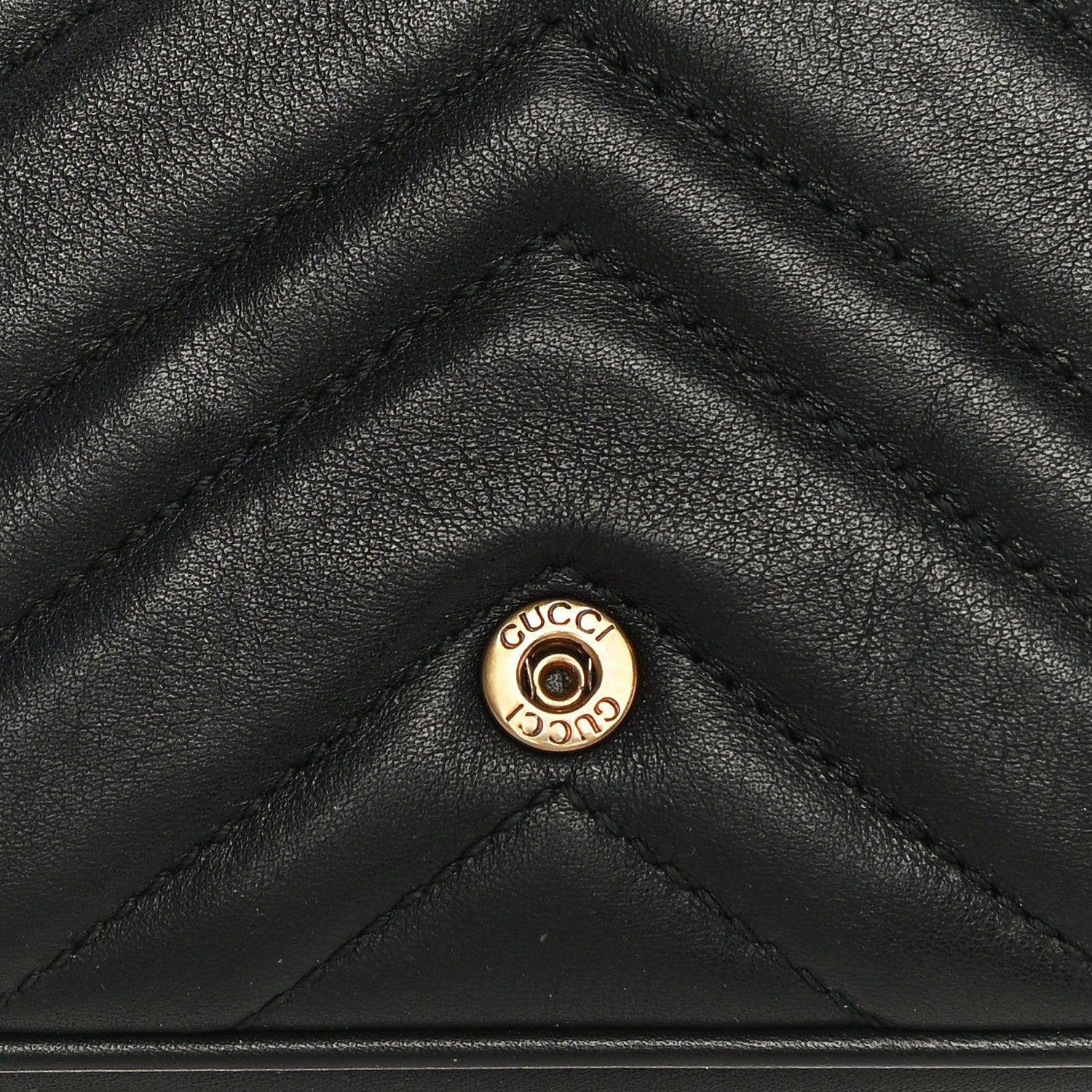 Gucci Calfskin Matelasse Super Mini GG Marmont Shoulder Bag Black 15 of 19