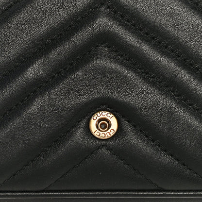 Gucci Calfskin Matelasse Super Mini GG Marmont Shoulder Bag Black 15 of 19