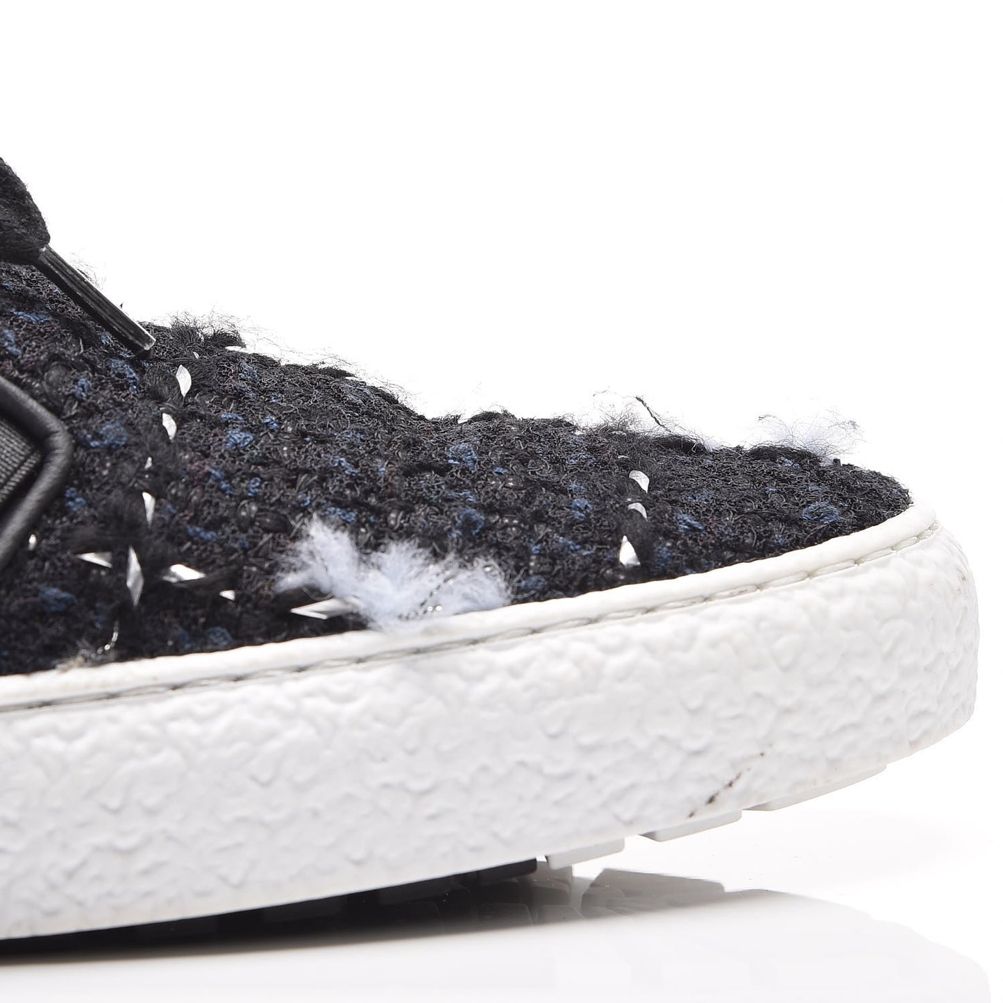 Suede Tweed Sneakers 38 Black