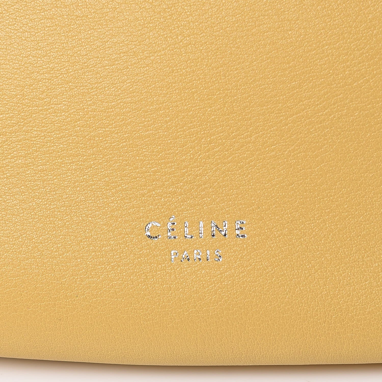Celine Calfskin Large Ribbon Shoulder Bag Yellow 8 of 8