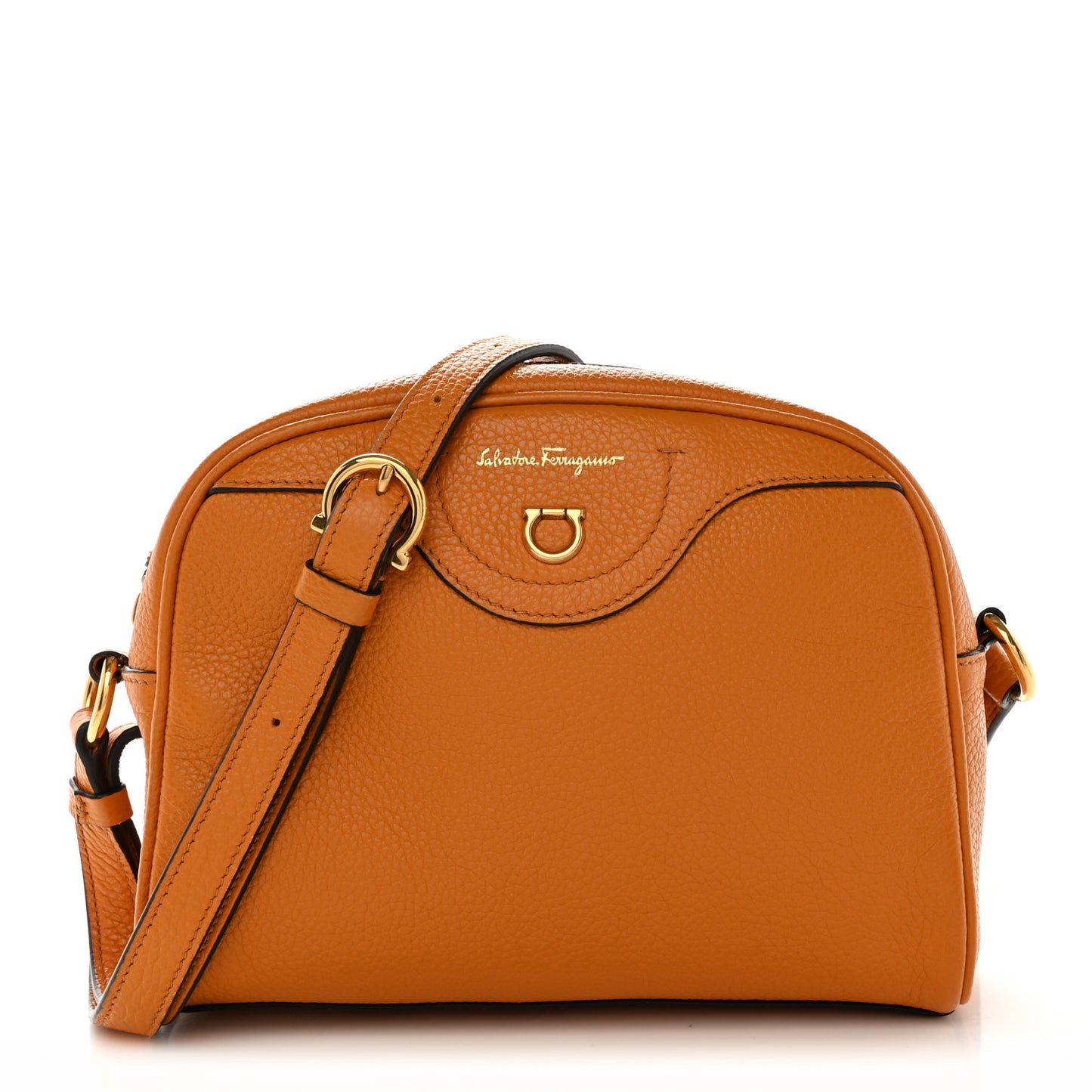 Calfskin Travel Camera Crossbody Bag Olivello