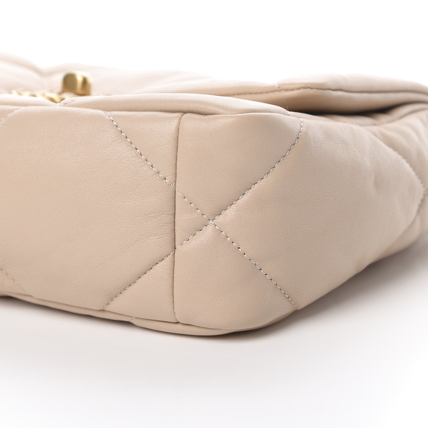 Chanel Lambskin Quilted Medium 19 Flap Light Beige 10 of 13