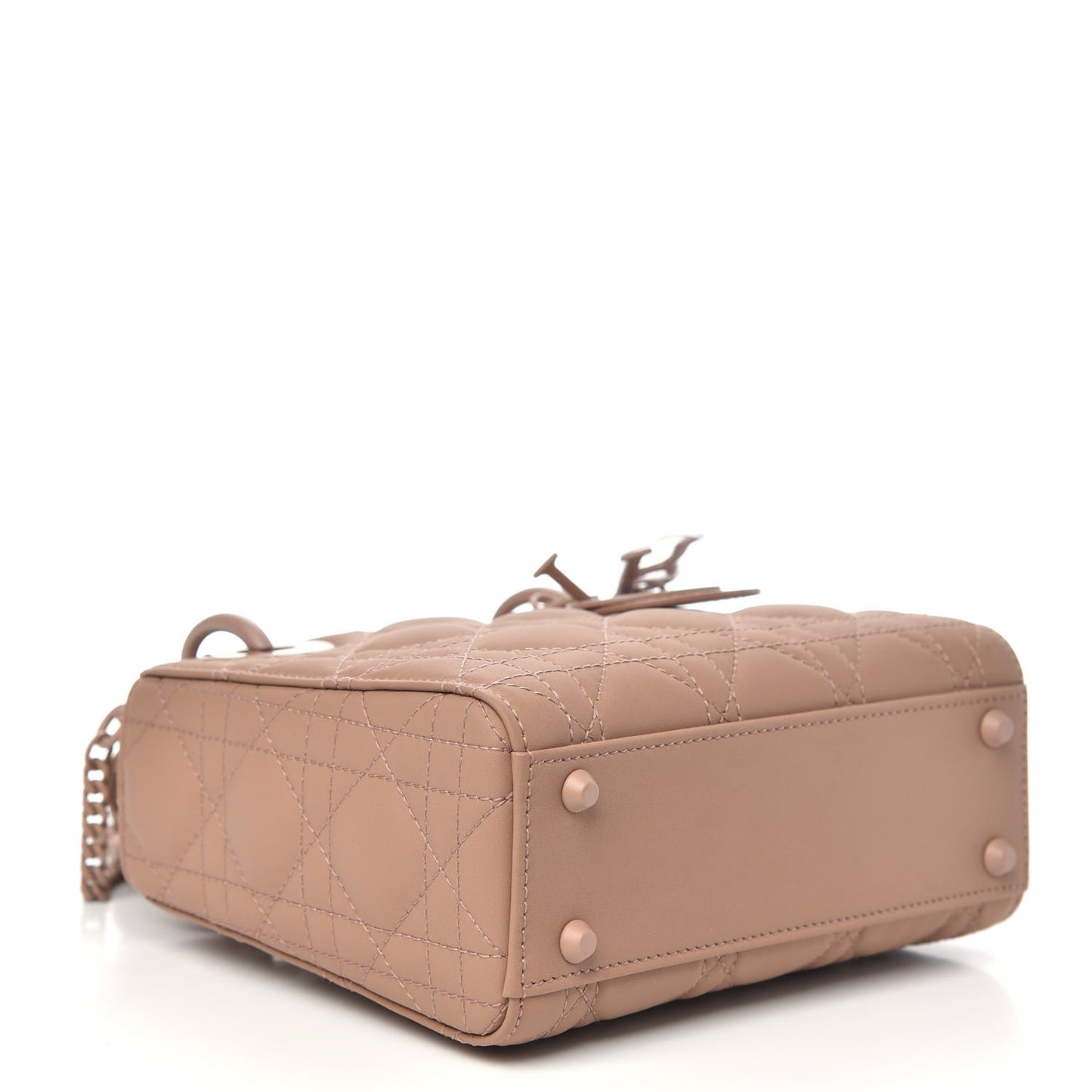 Ultra Matte Calfskin Cannage Mini Lady Dior Light Beige
