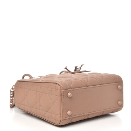 Christian Dior Ultra Matte Calfskin Cannage Mini Lady Dior Light Beige 4 of 10
