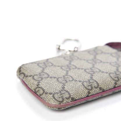Gucci GG Supreme Monogram Key Case Beige Peonia Flower 8 of 9