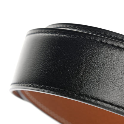 Hermes Box Togo 32mm Guilloche H Belt 80 Black Gold 7 of 7