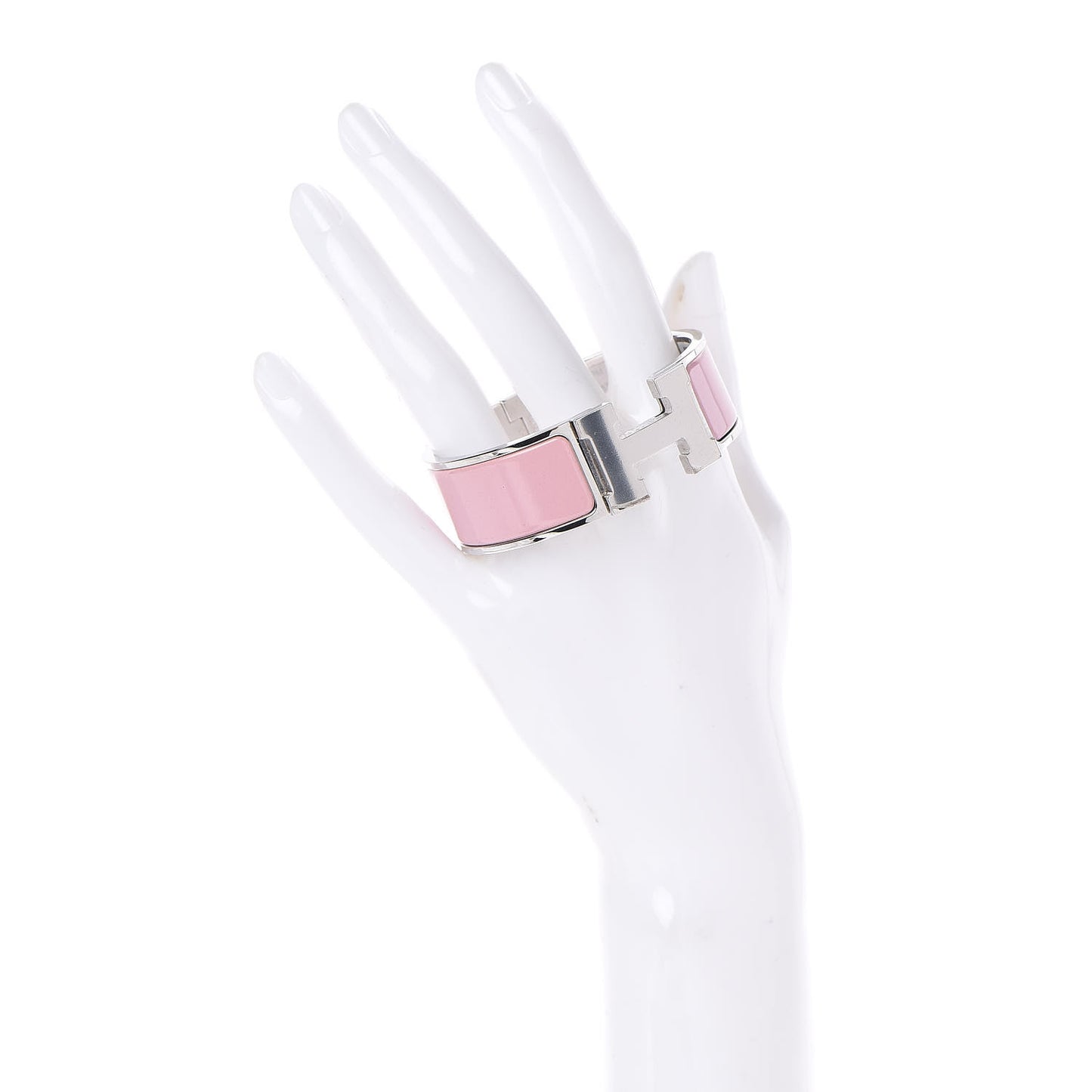 Enamel Wide Clic Clac H Bracelet PM Rose Nacarat