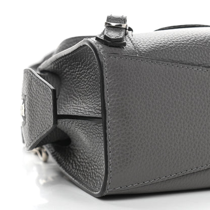 Balenciaga Grained Calfskin Neo Classic Silver Hardware Nano City Crossbody Dark Grey 10 of 11