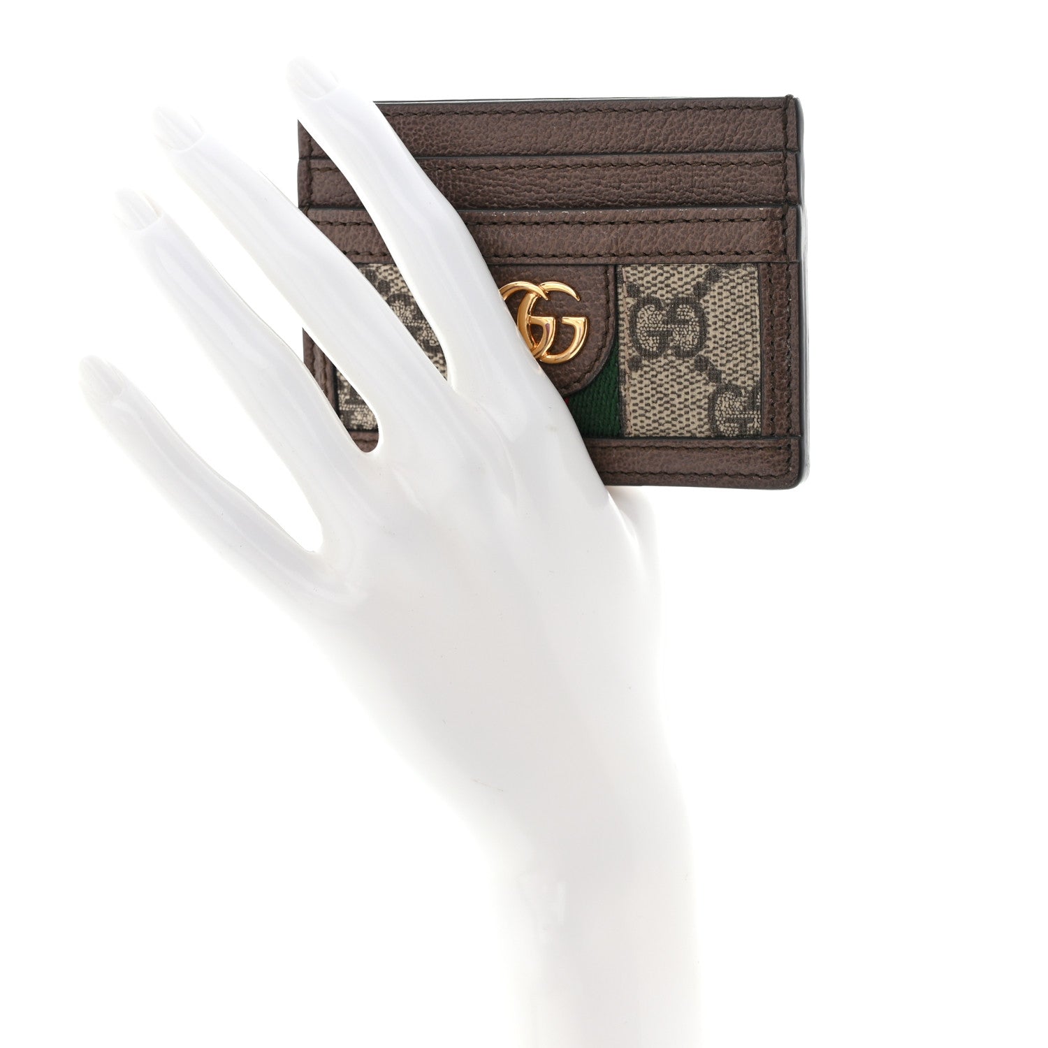 Gucci GG Supreme Monogram Ophidia Card Holder Brown 2 of 9