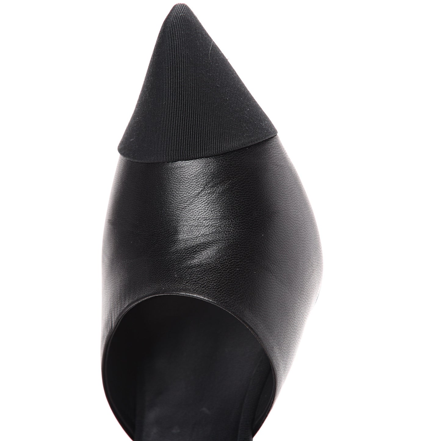 Goatskin Grosgrain Cap Toe Pearl Mule 40 Black