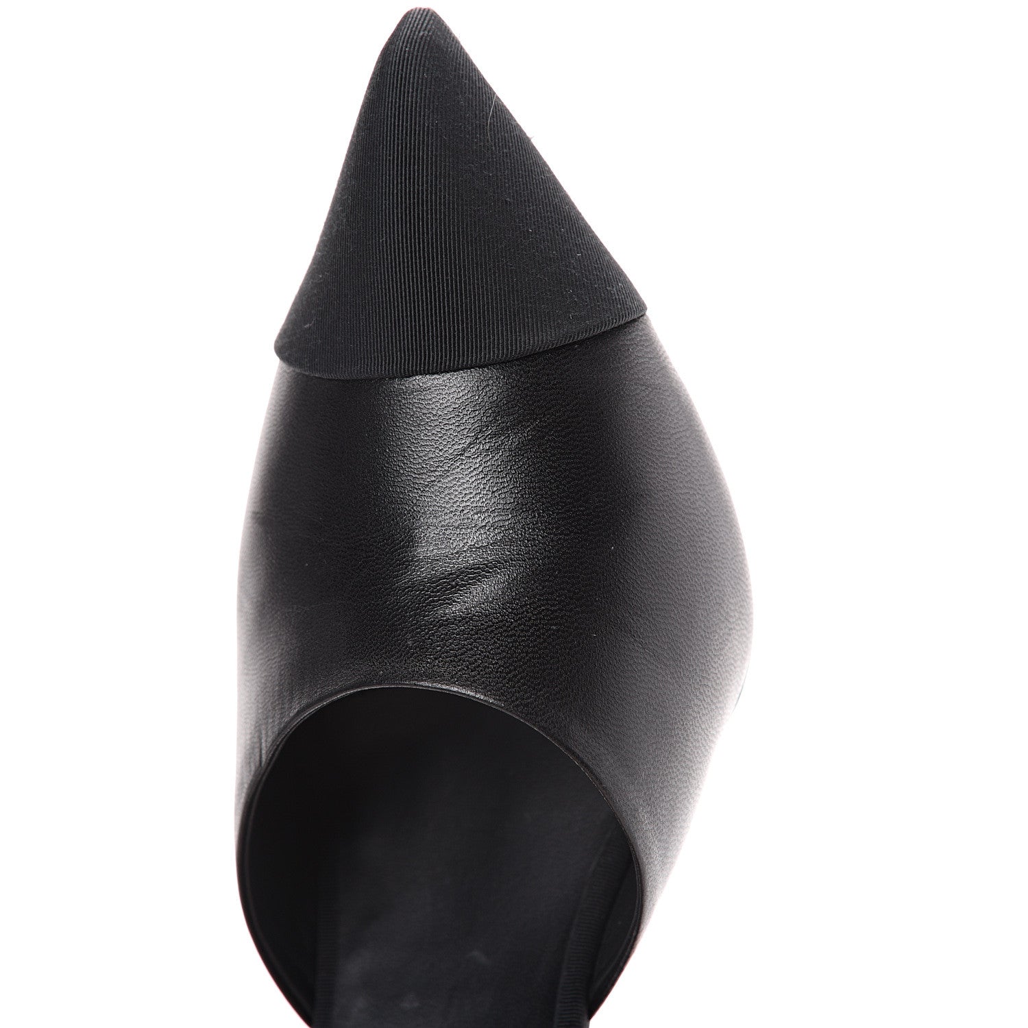 Chanel Goatskin Grosgrain Cap Toe Pearl Mule 40 Black 11 of 13
