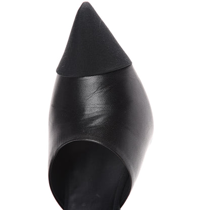 Chanel Goatskin Grosgrain Cap Toe Pearl Mule 40 Black 11 of 13