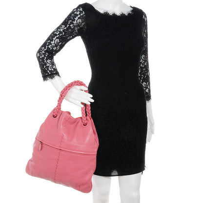 Bottega Veneta Nappa Intrecciato Leather Julie Rose Pink 2 of 8