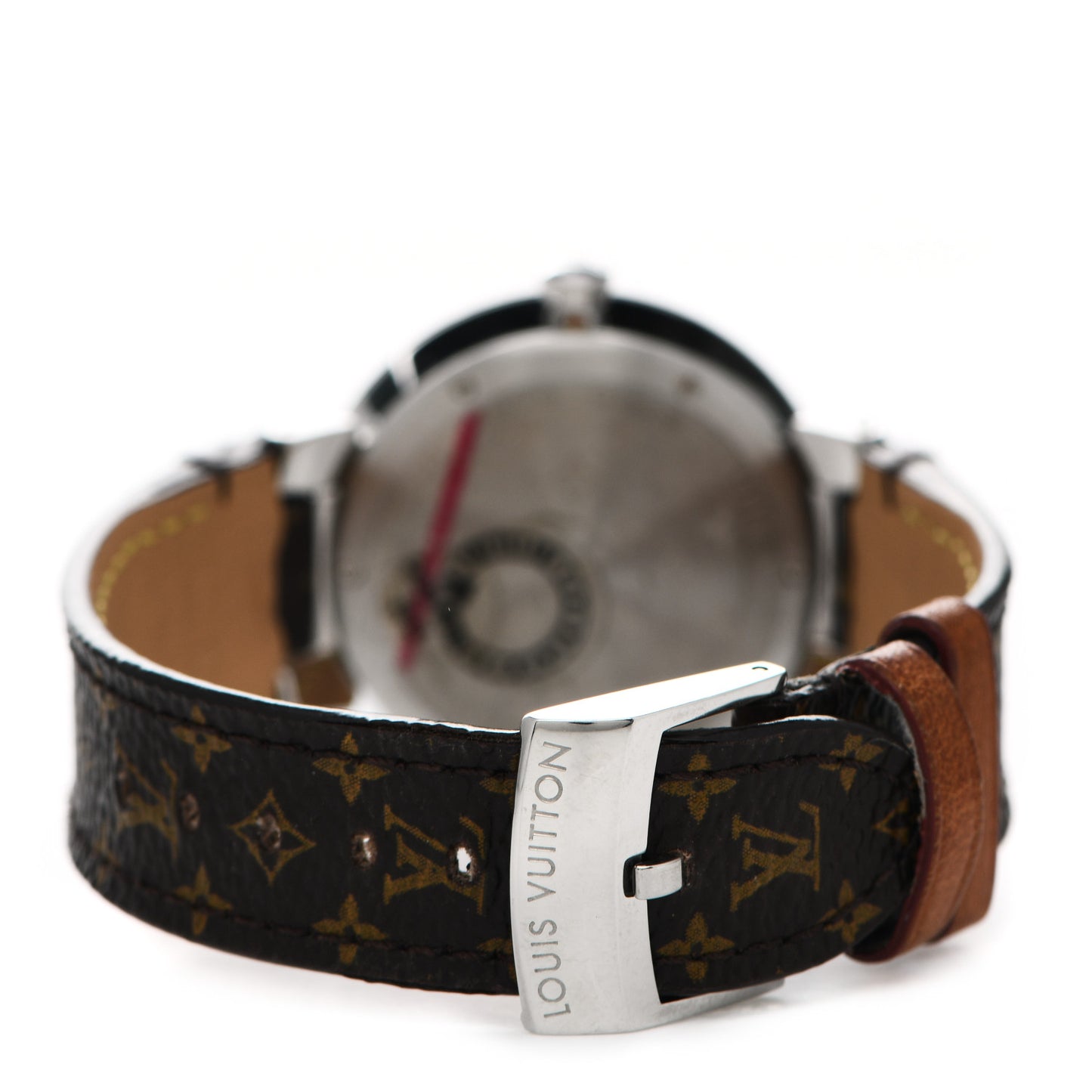 Stainless Steel Monogram Diamond 33mm Tambour Slim Quartz Watch