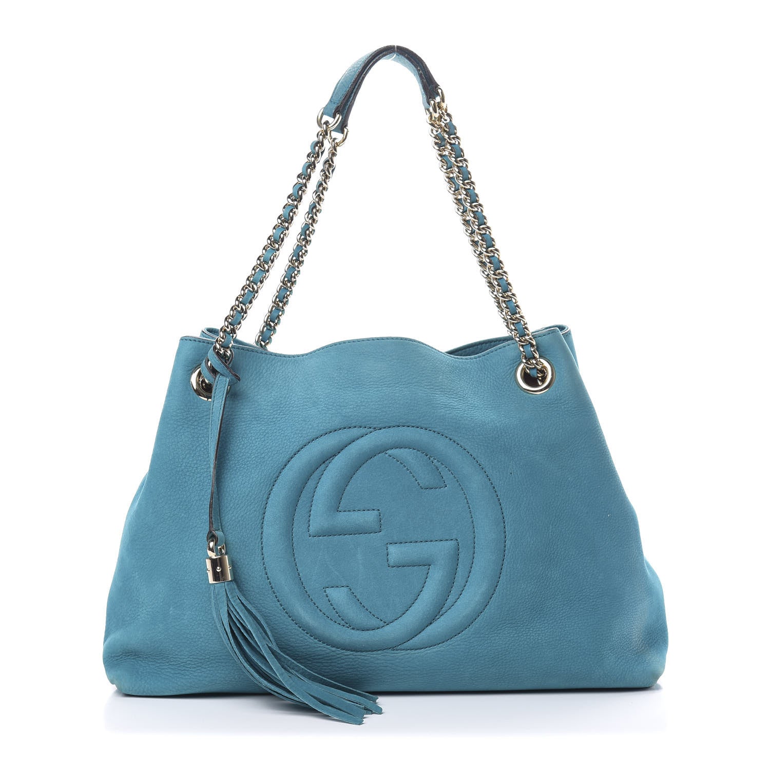 Gucci Vitello Range Medium Soho Chain Shoulder Bag Deep Cobalt 1 of 19