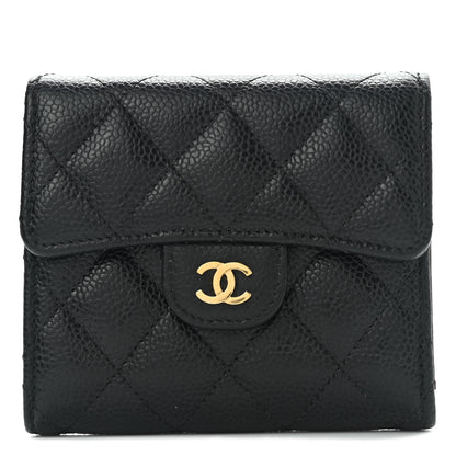 Chanel Caviar Quilted Compact Flap Wallet Black 1 of 18