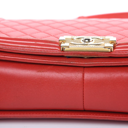 Chanel Lambskin Quilted New Medium Boy Flap Red 11 of 23