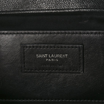 Saint Laurent Sheepskin Tri-Quilt Monogram Medium College Bag Black 7 of 12