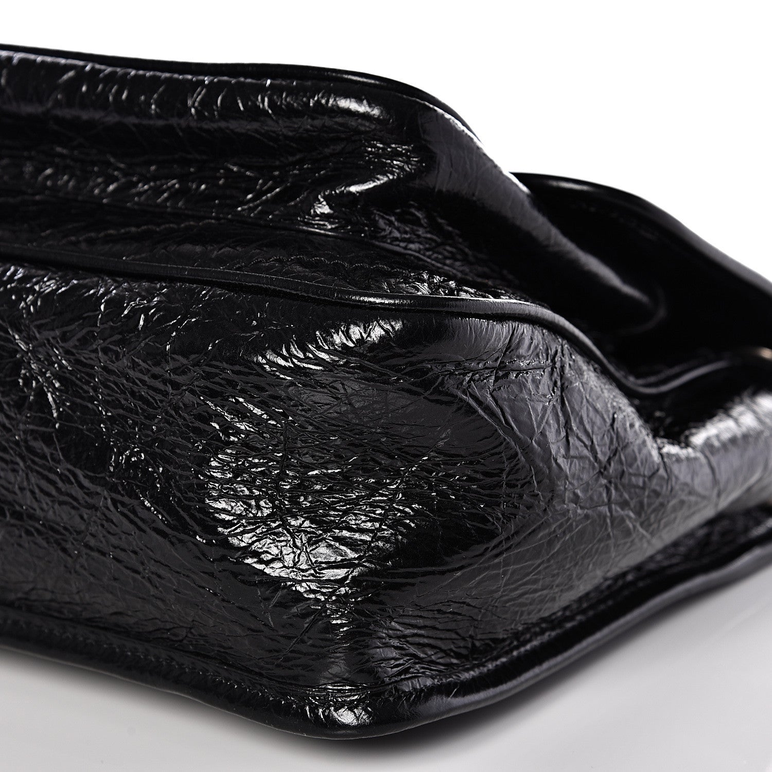 Saint Laurent Crinkled Calfskin Matelasse Monogram Medium Niki Chain Satchel Black 8 of 9