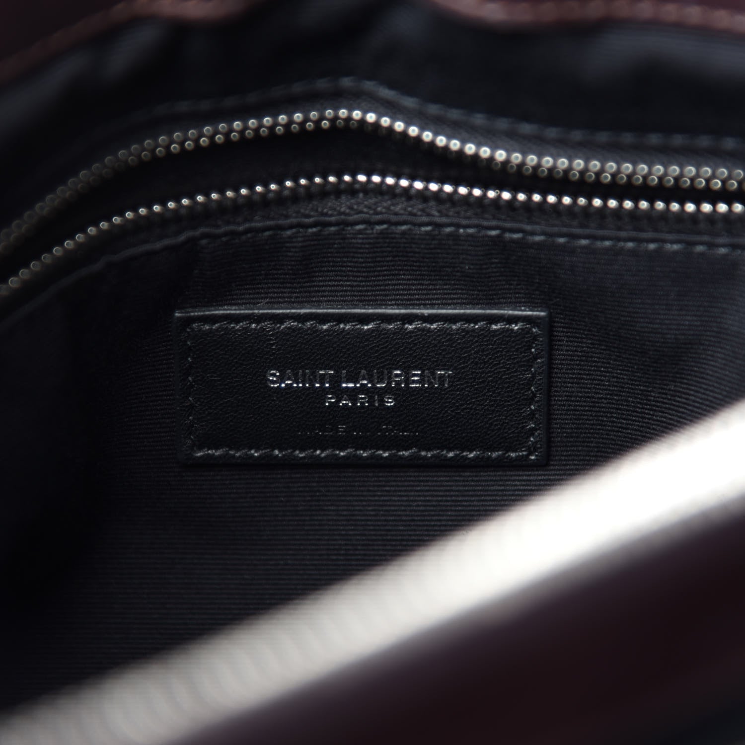 Saint Laurent Calfskin Y Quilted Monogram Medium Loulou Chain Satchel Amaranto 8 of 11