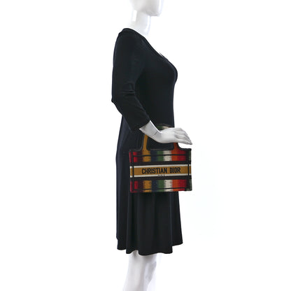 Christian Dior Canvas Embroidered Mini Striped Book Tote Multicolor 2 of 19
