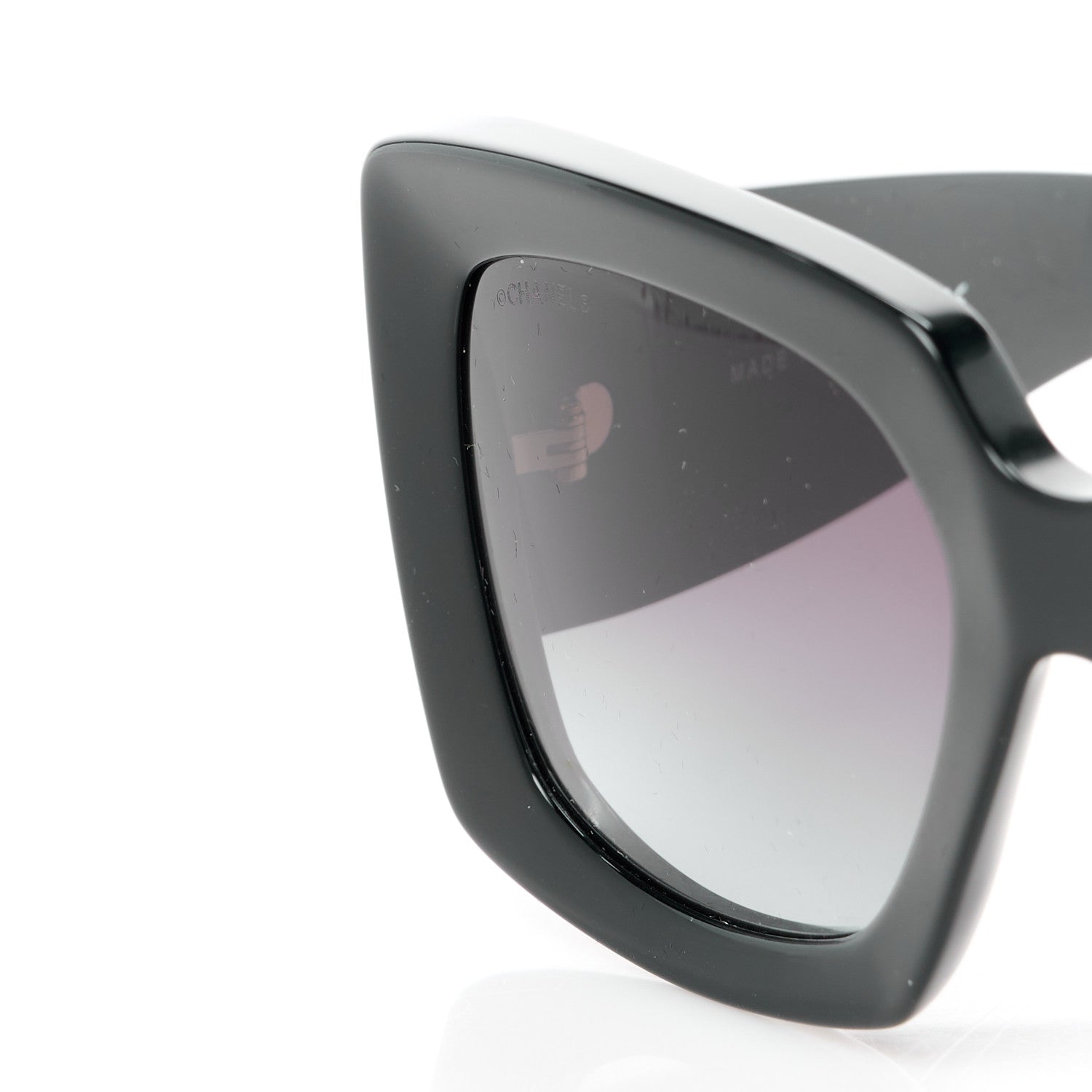 Chanel Acetate Rectangle Sunglasses 5435 Black 7 of 8