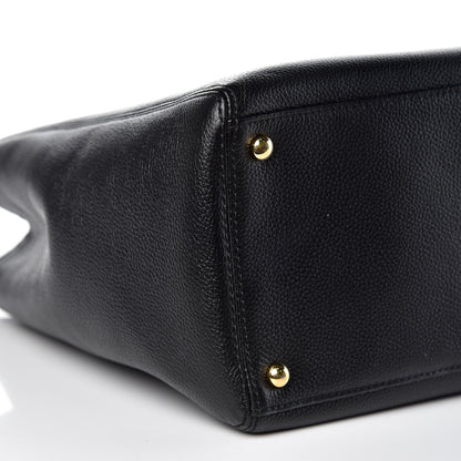 Chanel Calfskin Cerf Executive Shopper Tote Black 6 of 11